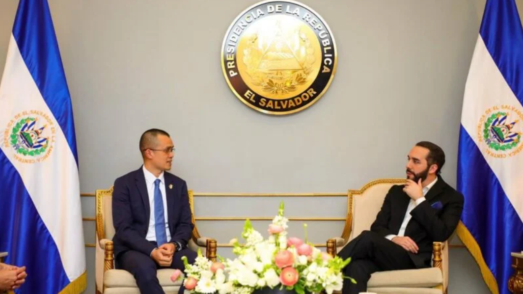 Binance CEO visits El Salvador and meets with President Nayib Bukele